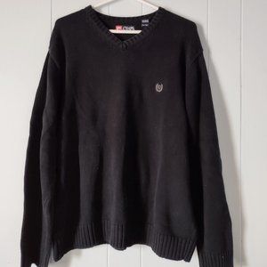 CHAPS Cotton V-Neck Long Sleeve Sweater